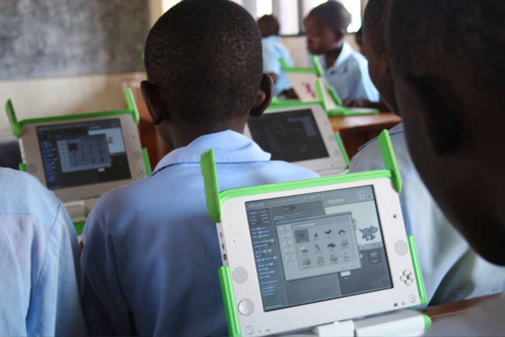 Charismatic technology: One Laptop per Child at Kagugu Primary School, Kigali, Rwanda.